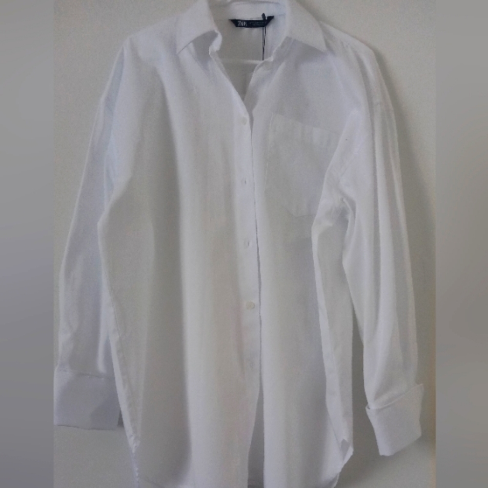 Zara White Cotton Shirt